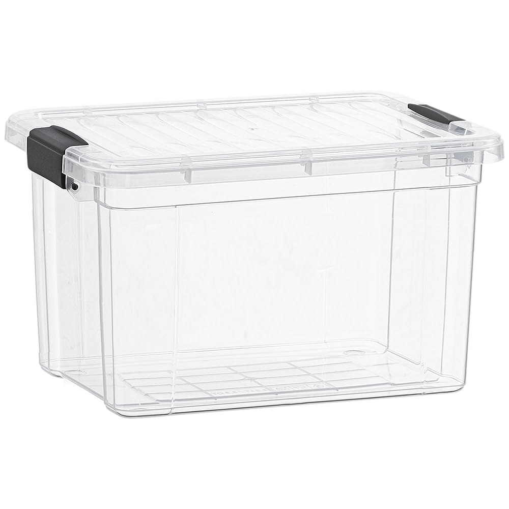 Clear Storage Boxes with Lids (4 Count)