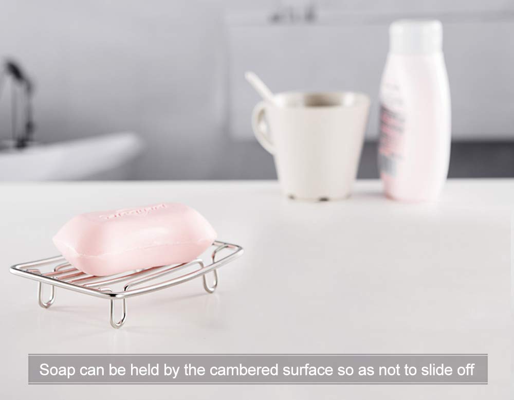 Bar Soap Dish Holder for Shower Bathroom Stainless Steel Rust Proof Self Draining