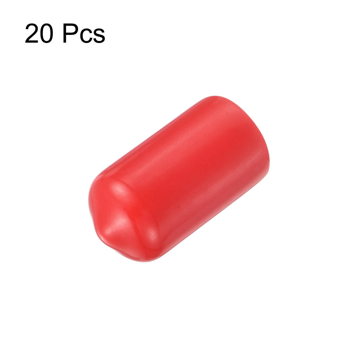 20pcs Rubber End Caps 11.5mm ID Vinyl Round Tube Bolt Cap Cover Thread Protectors Red