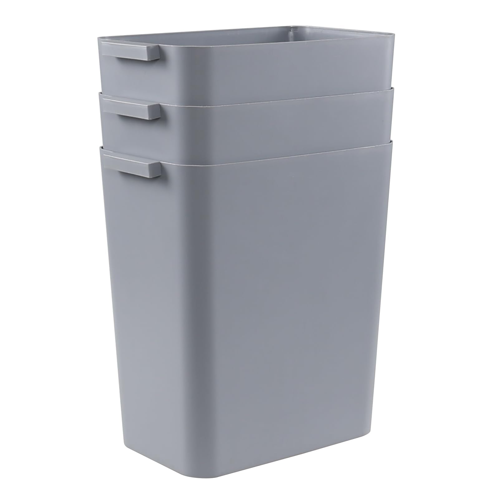 Pack of 3 Rectangular Office Wastebasket Trash Can (3 Count)
