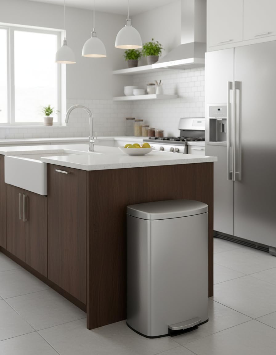 Step on Stainless Steel Kitchen Trash Can