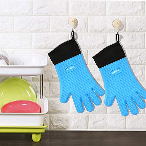 Silicone Oven Mitts Gloves (2 Count)