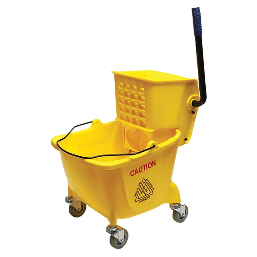 Side Press Wringer Combo Commercial Rectangular Mop Bucket on Wheels