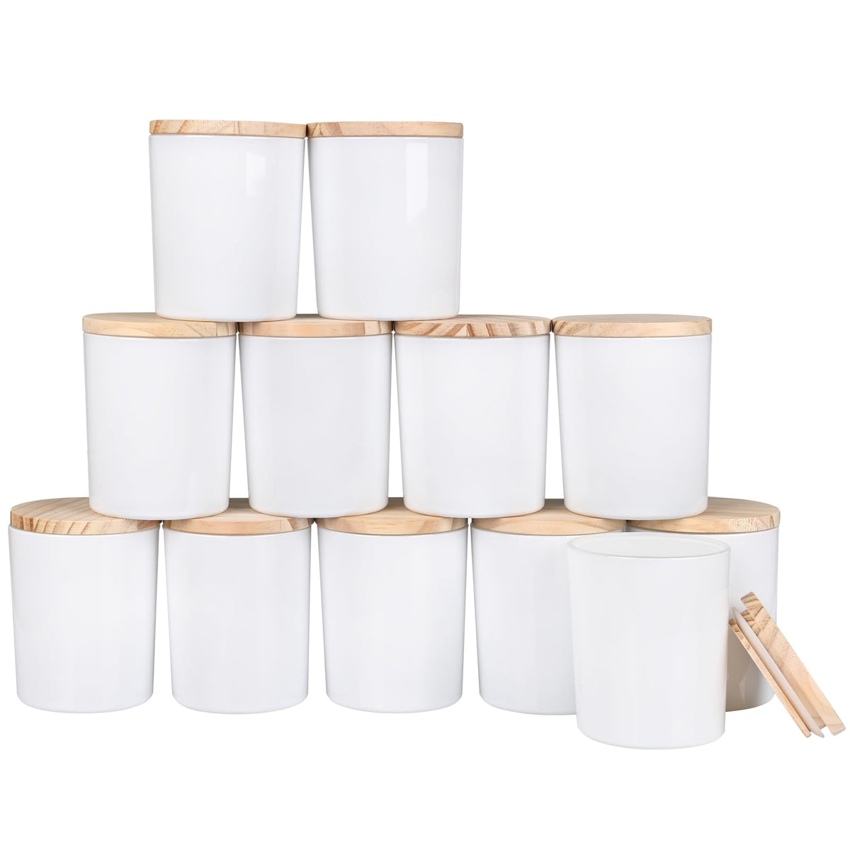 Thick Candle Jars for Making Candles 12 Pcs (12 Count)