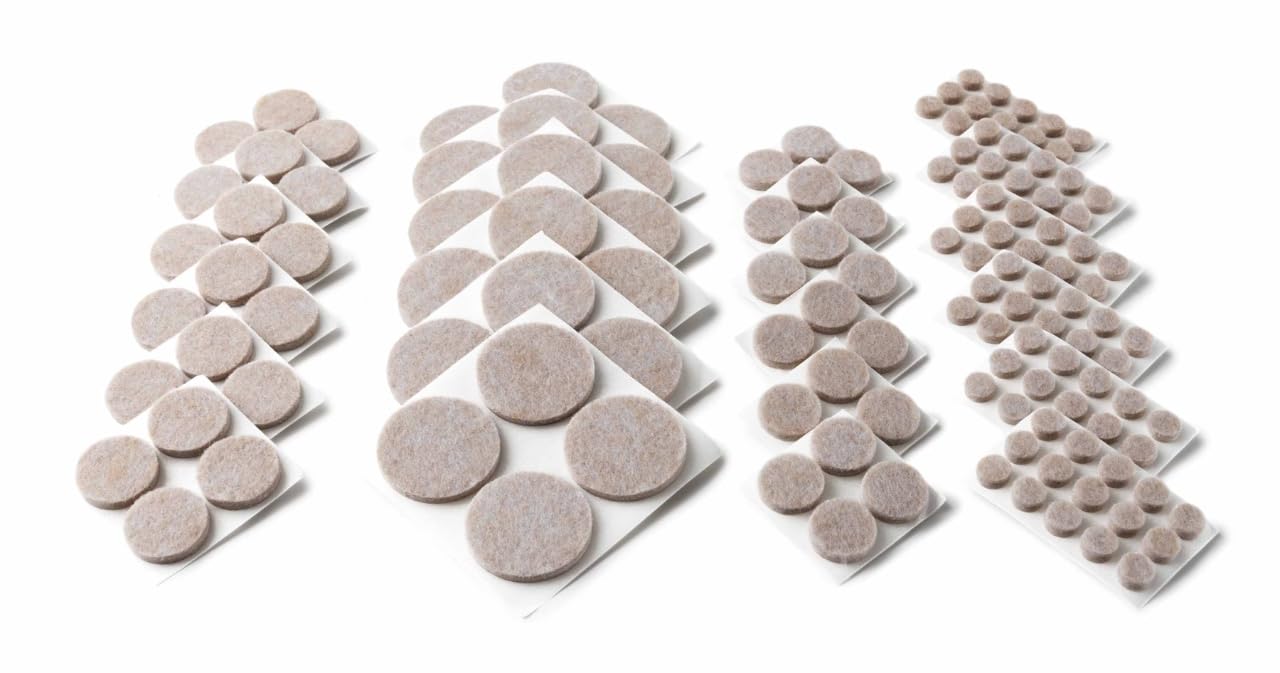 Felt Pads 162 PCS Beige (162 Count)
