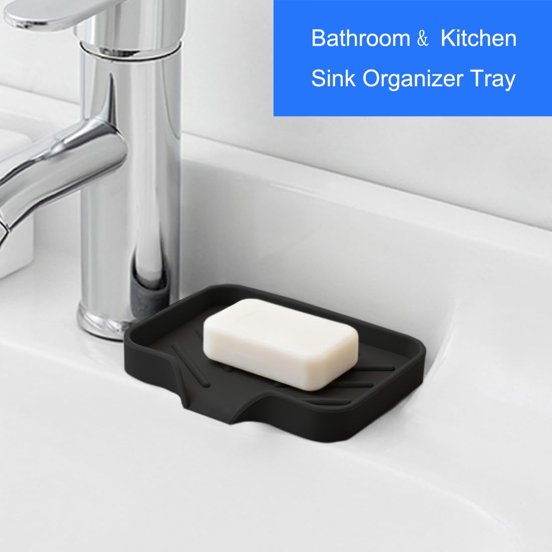 Sponge Holder with Drain Spout for Kitchen Sink