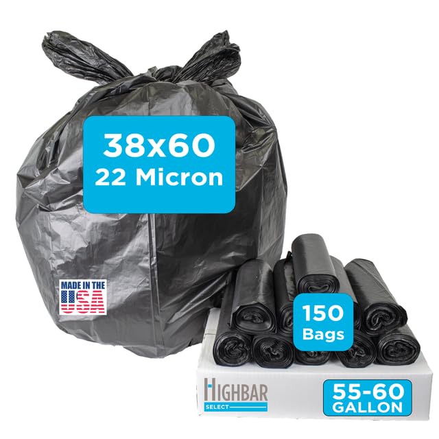 Large Black Trash Bags 55