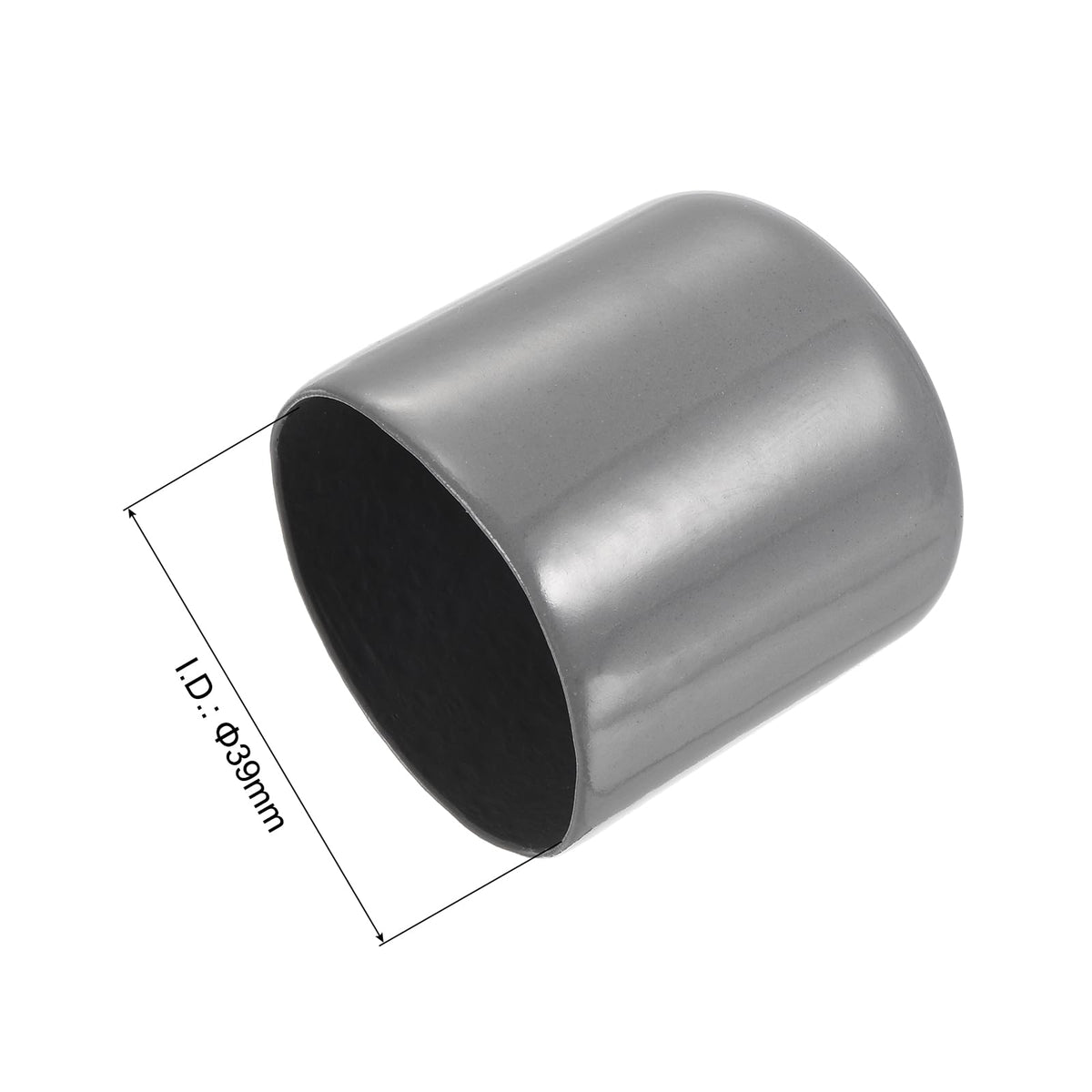 20pcs Rubber End Caps 39mm ID Vinyl Cap Cover Screw Protectors Dark Grey