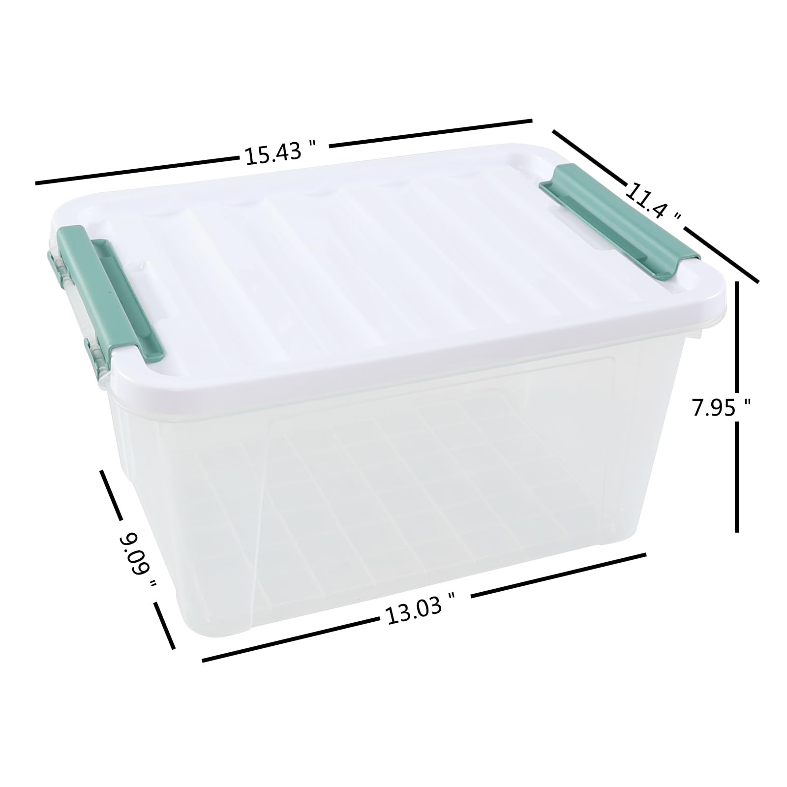 6 Pack Clear Storage Latch Bins (6 Count)