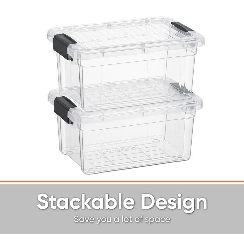 Clear Storage Bins with Lids (2 Count)