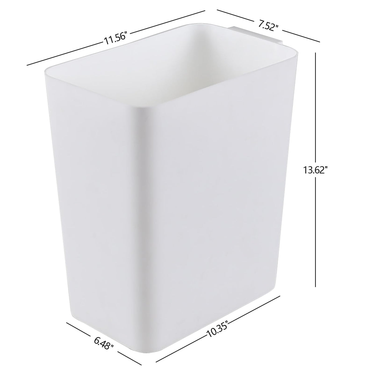 3 Pack 4.5 Gallon Slim Plastic Trash Can (3 Count)