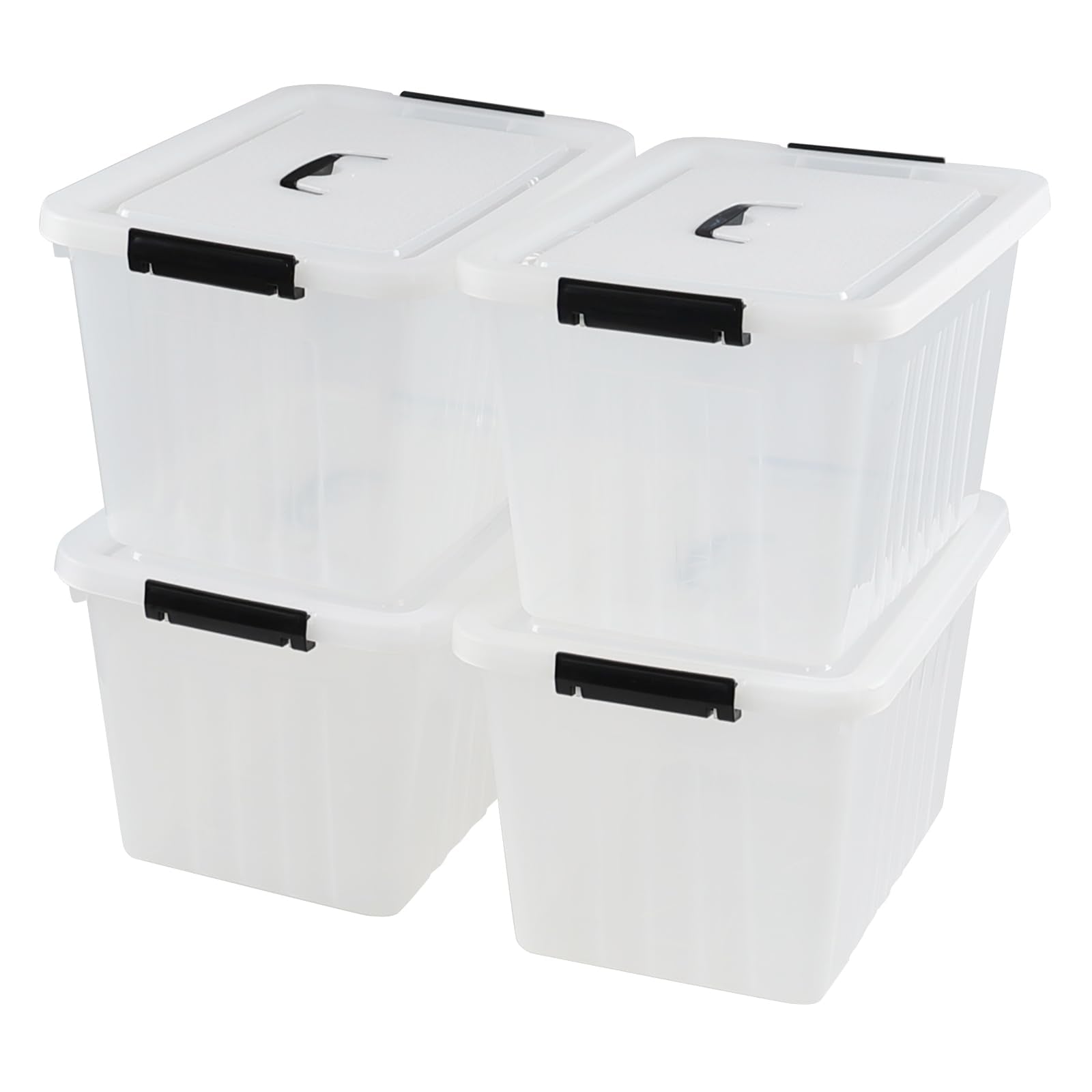 18 L Clear Plastic Storage Box with Handle (6 Count)