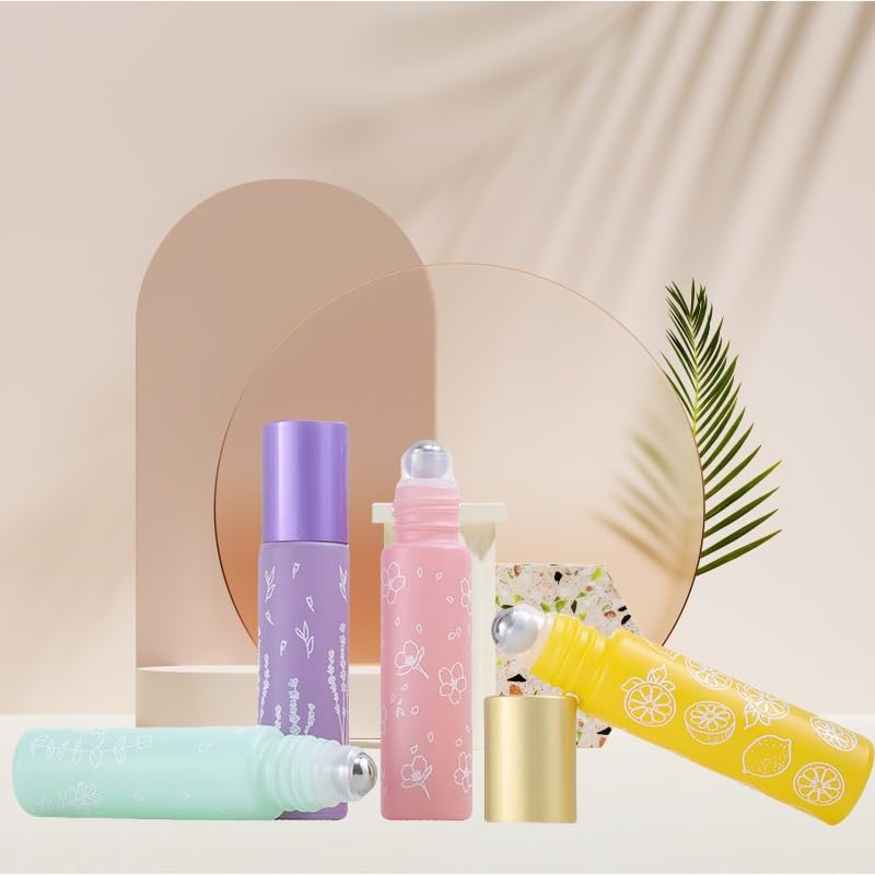 10ml Glass Essential Oil Roller Bottles Roll On Bottles (10 Count)