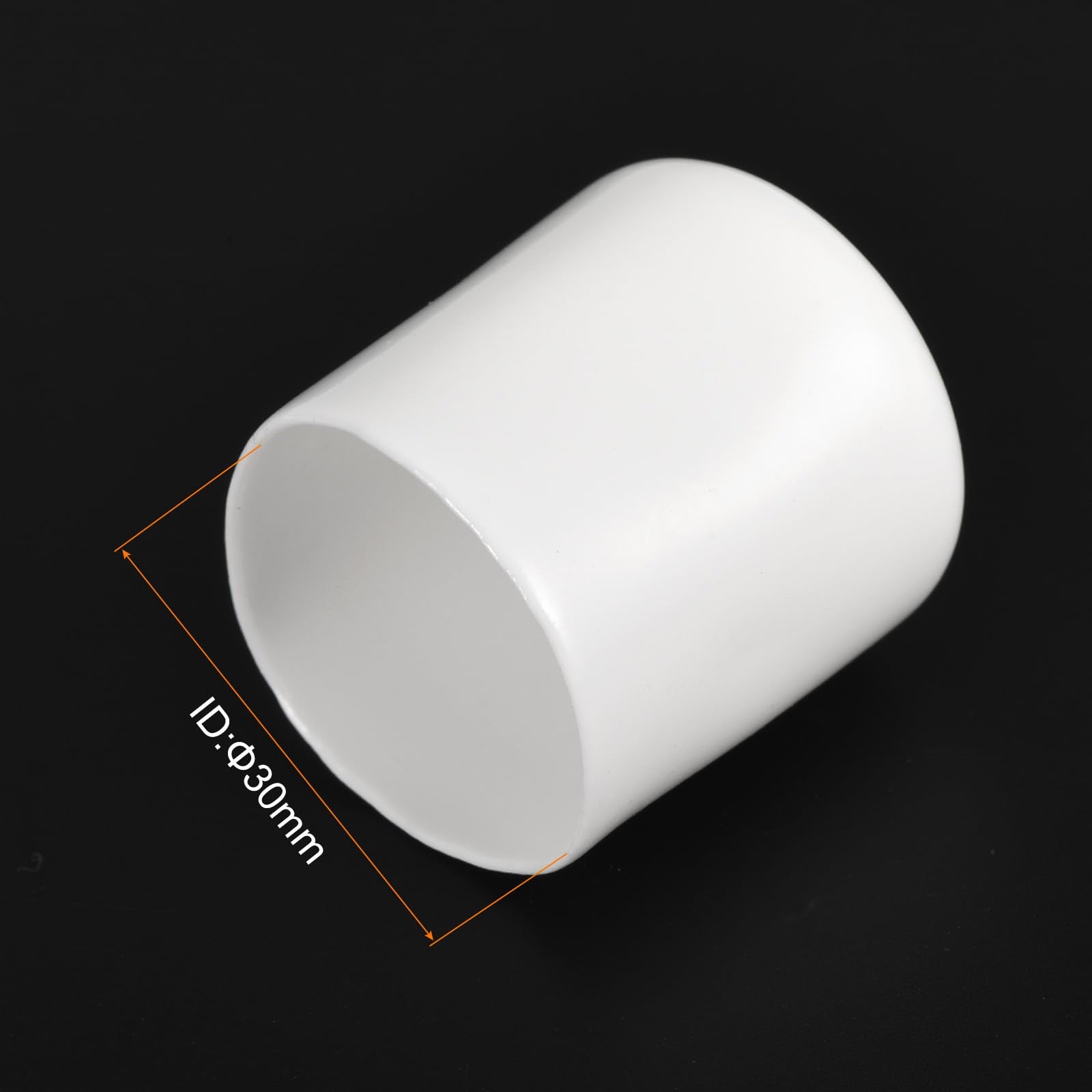 20pcs Rubber End Caps 30mm ID Vinyl Round End Cap Cover Screw Thread Protectors White