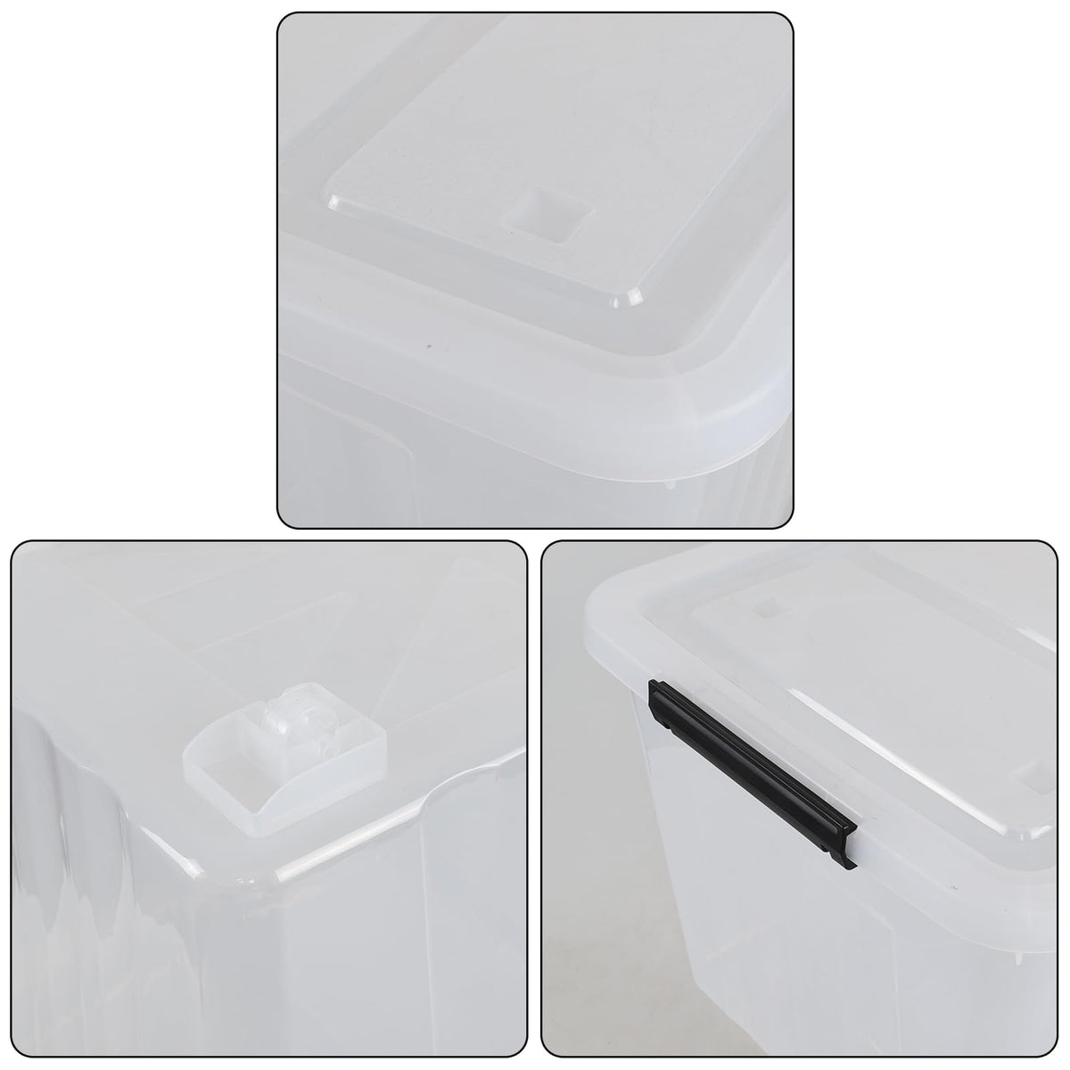 70 Quart Large Plastic Storage Bins with Wheels (4 Count)