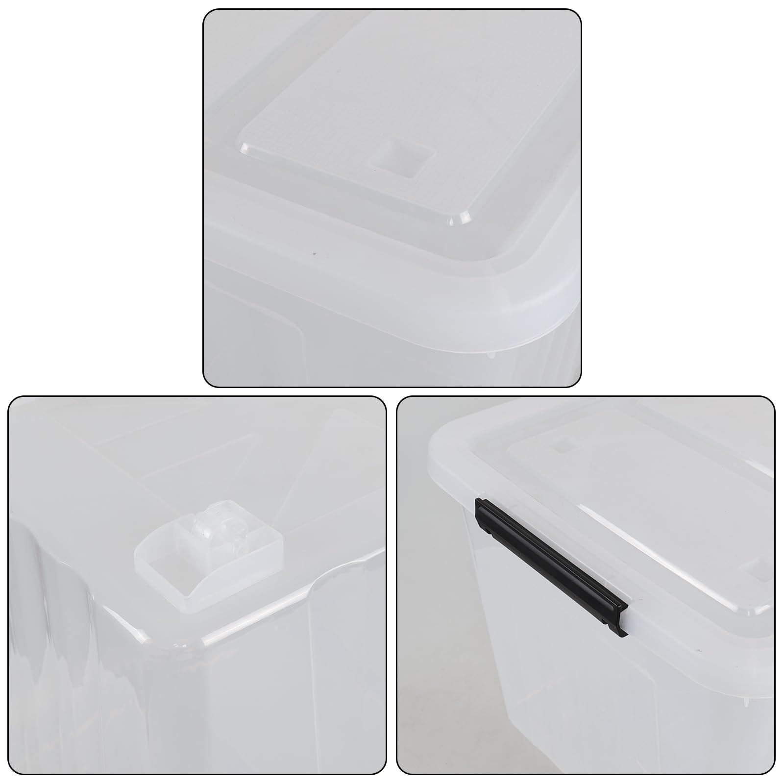 70 Quart Large Plastic Storage Bins with Wheels (4 Count)