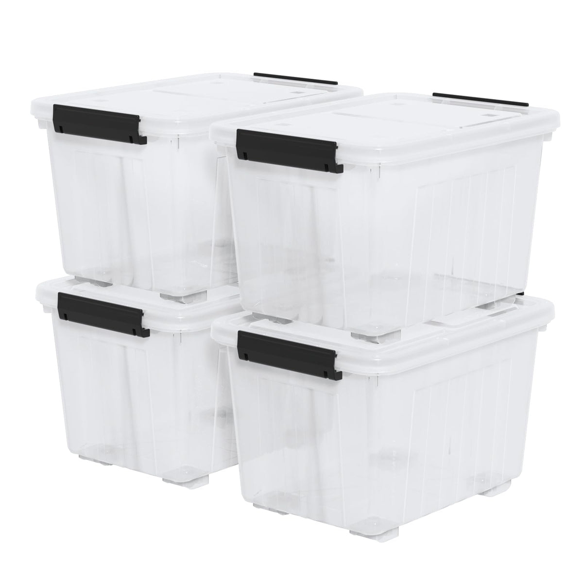30 Qt Stackable Storage Bins with Lids (4 Count)