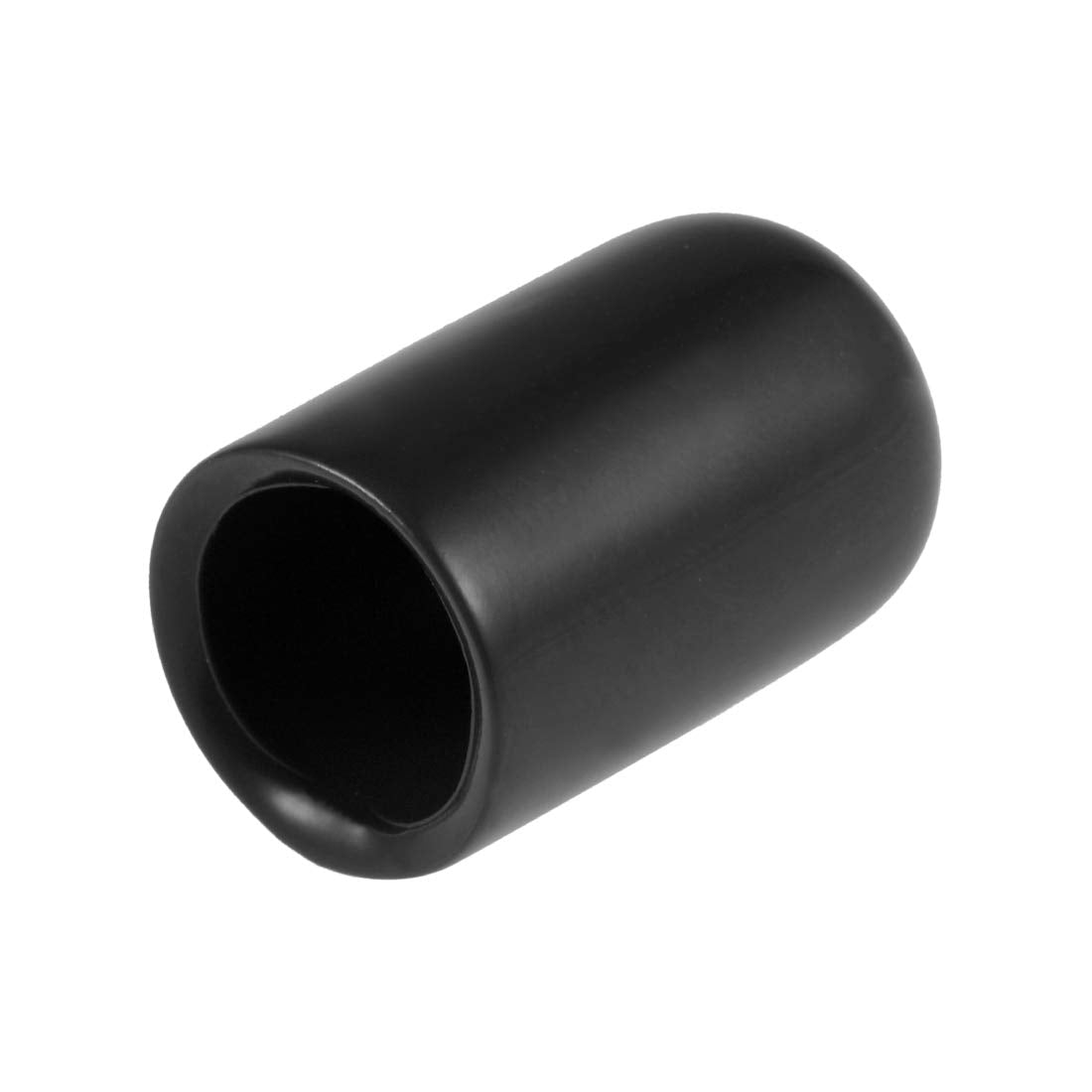 20pcs Rubber End Caps 10mm ID Vinyl Round Tube Bolt Cap Cover Thread Protectors Black (20 Count)