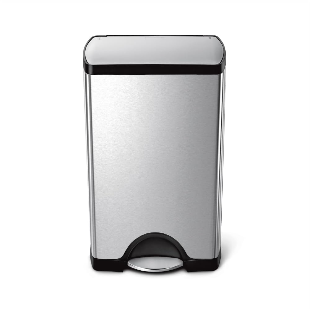 38 Liter 10 Gallon Rectangular Kitchen Step Trash Can