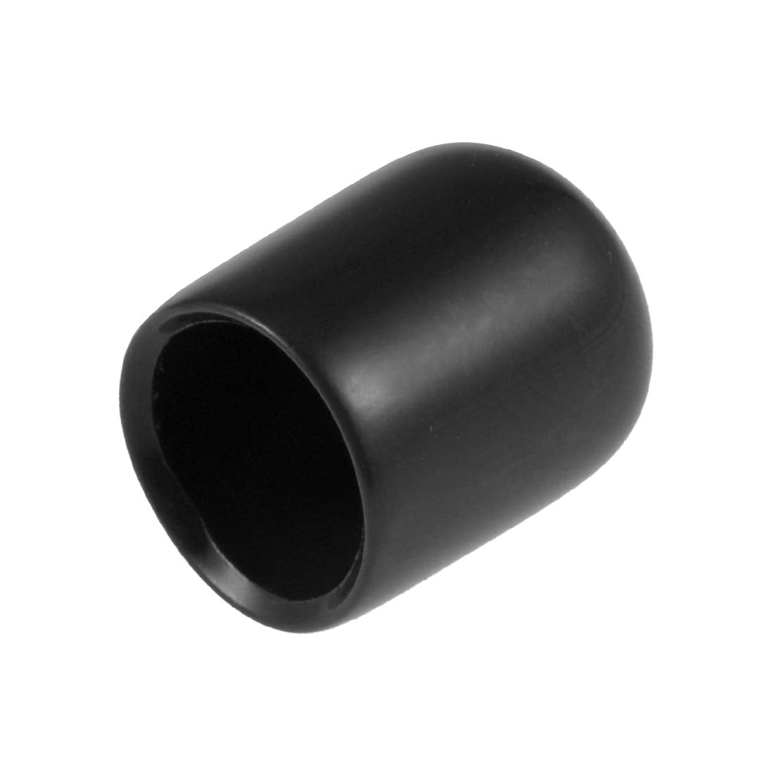 20pcs Rubber End Caps 9mm ID Vinyl Round Tube Bolt Cap Cover Thread Protectors Black (20 Count)