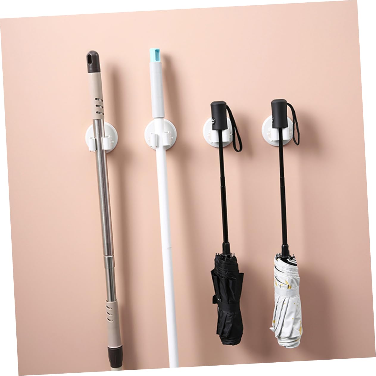 2sets Mop Broom Holder Wall