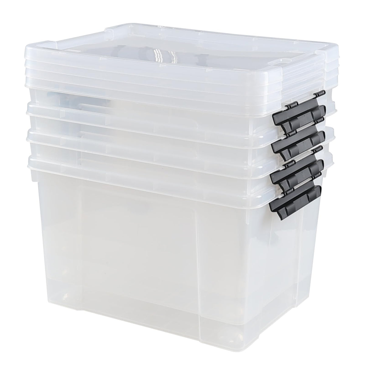 34 Quart Clear Storage Bins with Lid (4 Count)