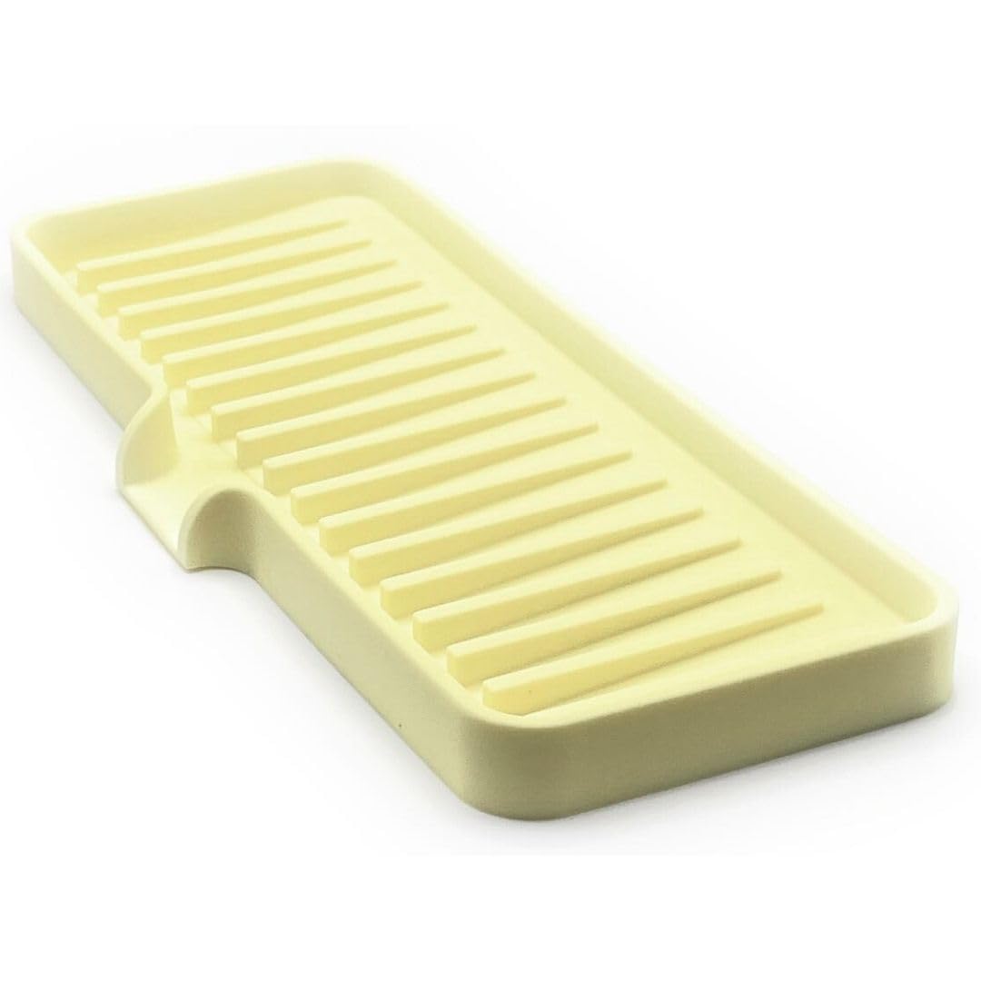 Silicone Soap Dish Tray and Sponge Holder with Drain Chute