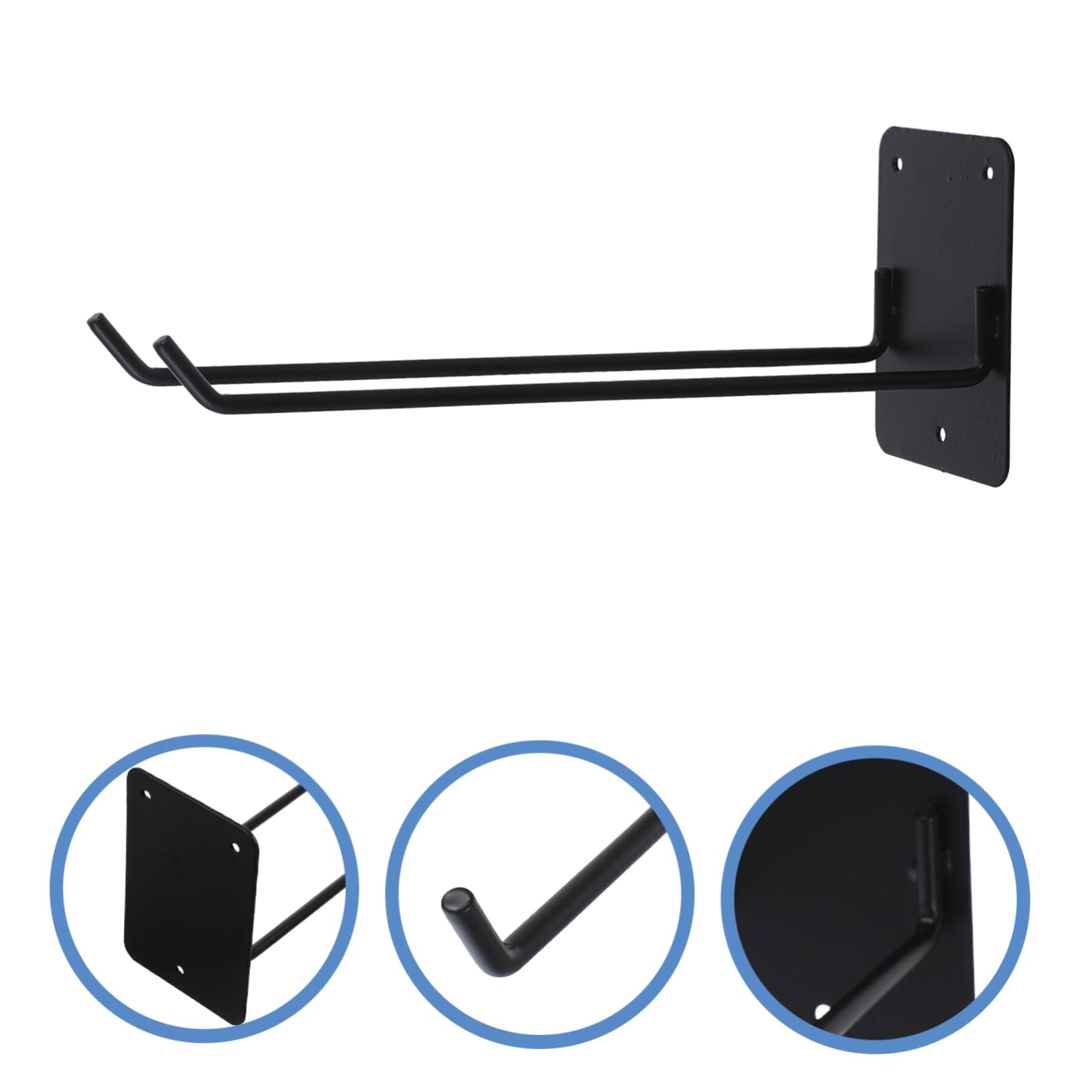 Wall Mount Broom Holder Garden Tool Organizer for Rakes Mops Hoses More Stylish Storage Rack with Screw for Indoor Outdoor Use