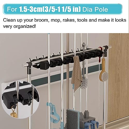 Heavy Duty Corner Mop Broom Holder Rack