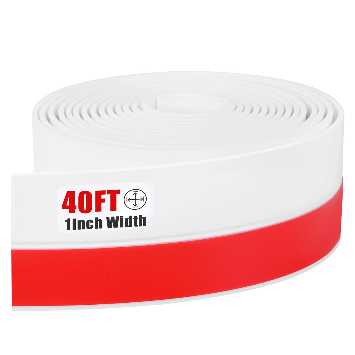 Draft Seal Tape for Doors and Windows 1 in x 40 Ft Silicone Weather Stripping Extra Thick 2mm Door Seal Strip with Strong Adhesive Draft Insulation Stopper Side Seal