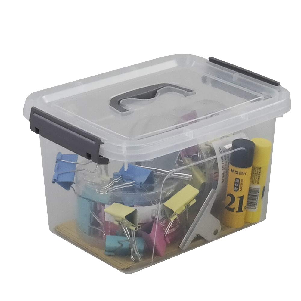 6 Pack 5 L Clear Plastic Storage Box (4 Count)
