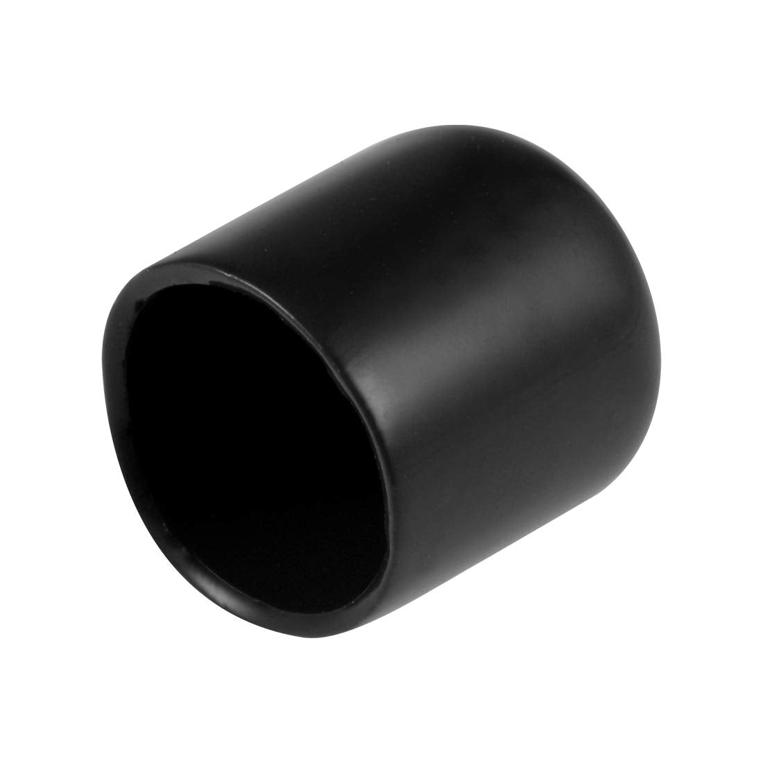 20pcs Rubber End Caps 15mm ID Vinyl Round Tube Bolt Cap Cover Thread Protectors Black (20 Count)