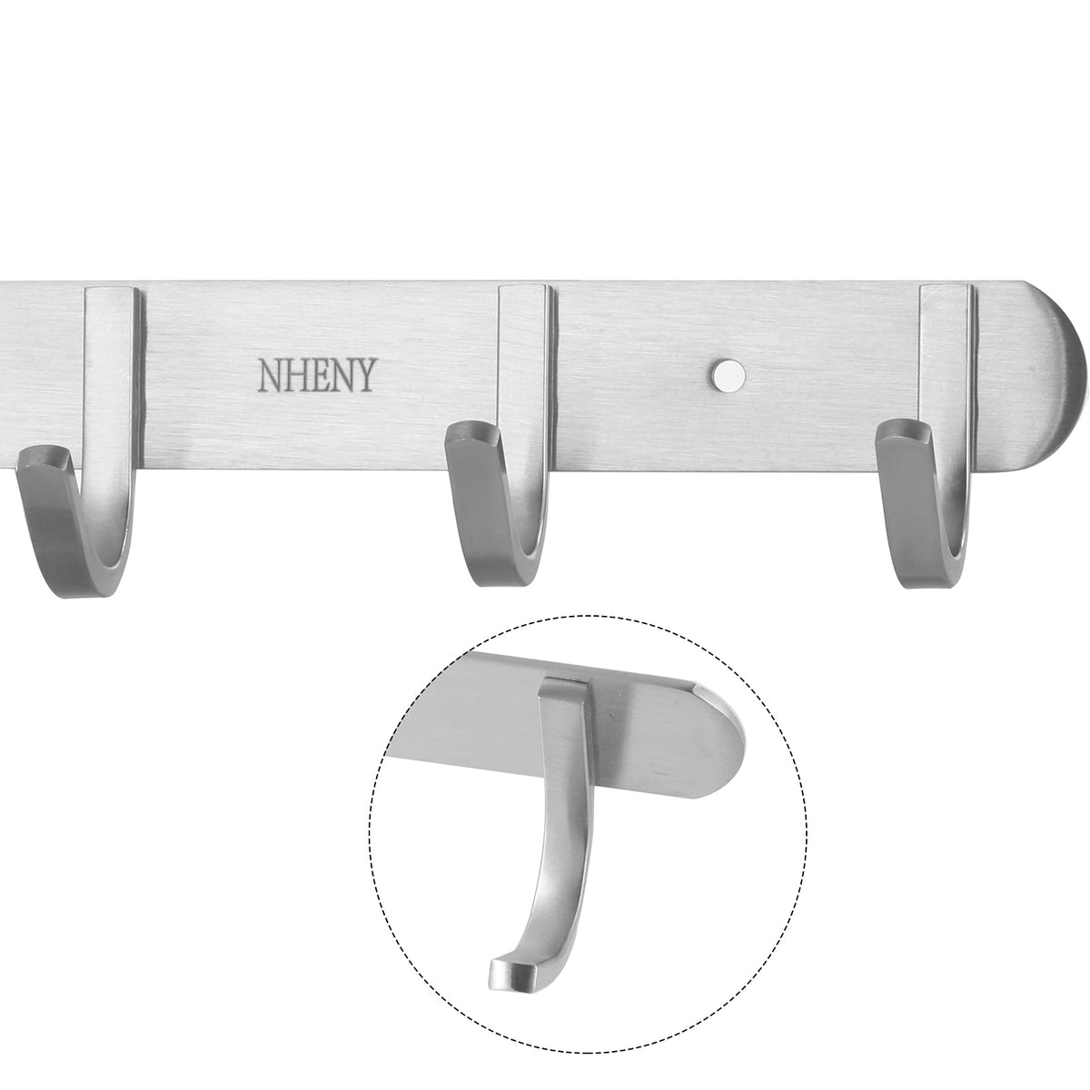 304 Stainless Steel Brushed Nickel Coat Hook Hanger Wall Mounted 17