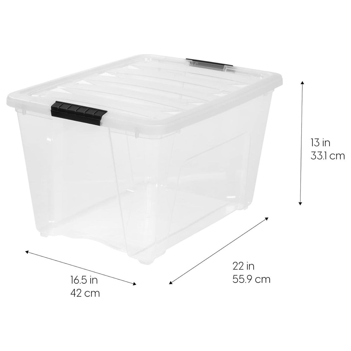 54 Qt Stackable Plastic Storage Bins with Lids (8 Count)