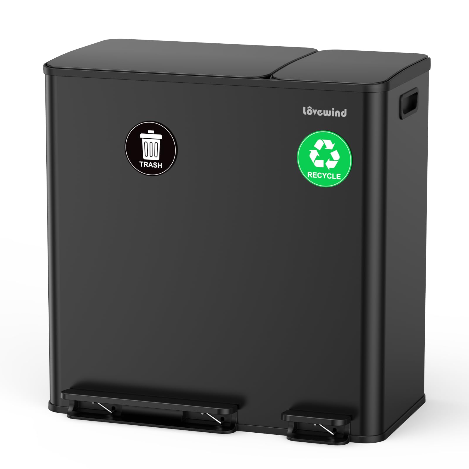Dual Trash and Recycling Bins for Kitchen