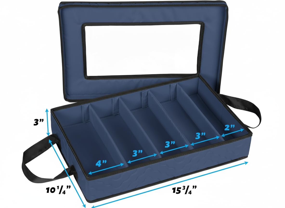 Flatware Storage Case 5 Compartments Silverware Container Box