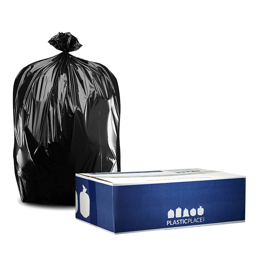 33 Gallon Trash Bags │ 1.7 Mil │ Black Garbage Can Liners │ 33" x 39" (100 Count)
