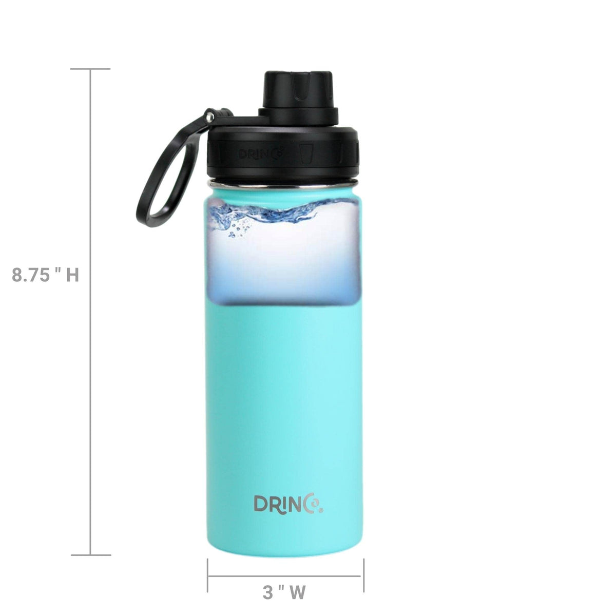 Stainless Steel Water Bottle Spout Lid Vacuum Insulated Double Wall Water Bottle Wide Mouth