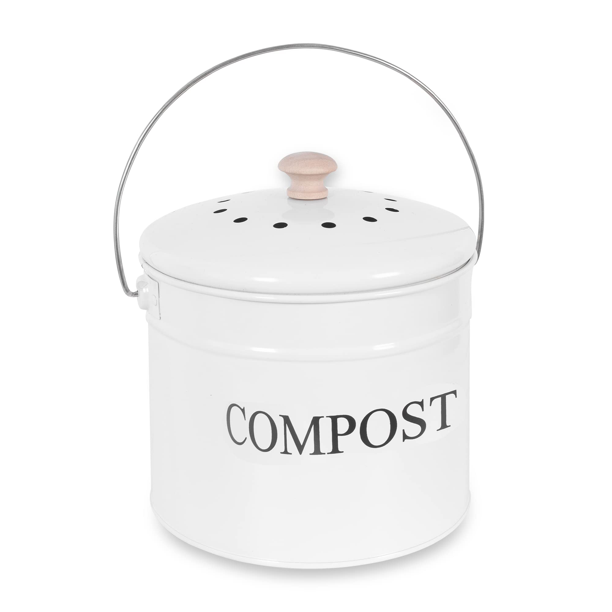 Compost Bin 1 Gallon Countertop Composter with Lid