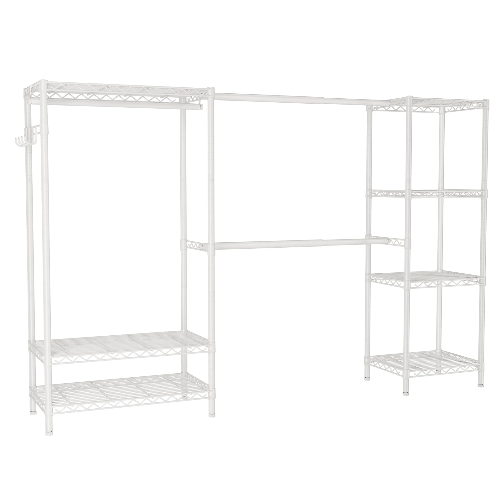 Heavy Duty Clothes Rack Metal Wardrobe with Adjustable Wire Shelves