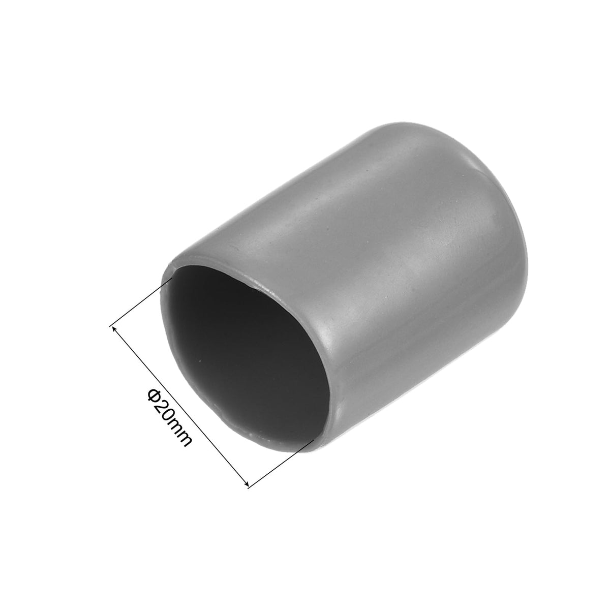 20pcs Rubber End Caps Protective Caps 20mm ID Vinyl PVC Round Tube Bolt Cap Cover Screw Thread Protectors