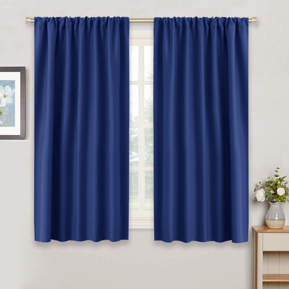 Blackout Curtains for Bedroom Living Room 72 inches Long (2 Count)