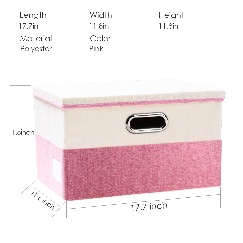Large Collapsible Storage Bins with Lids [3 (3 Count)