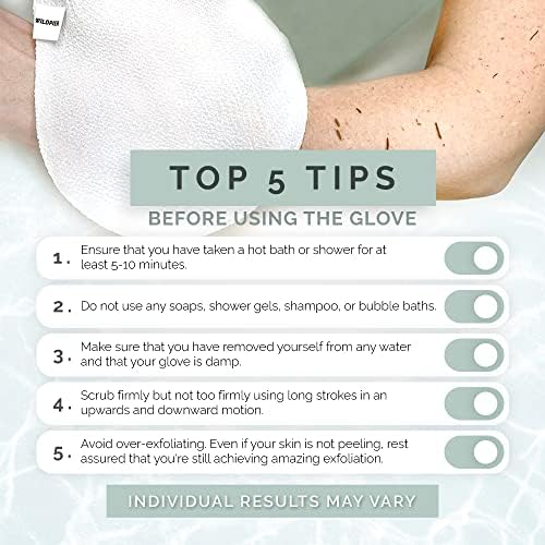 Beauty Exfoliating Glove 2 Pack Mitt Body Scrub for Bath Shower Spa Hand Exfoliator Gloves (2 Count)
