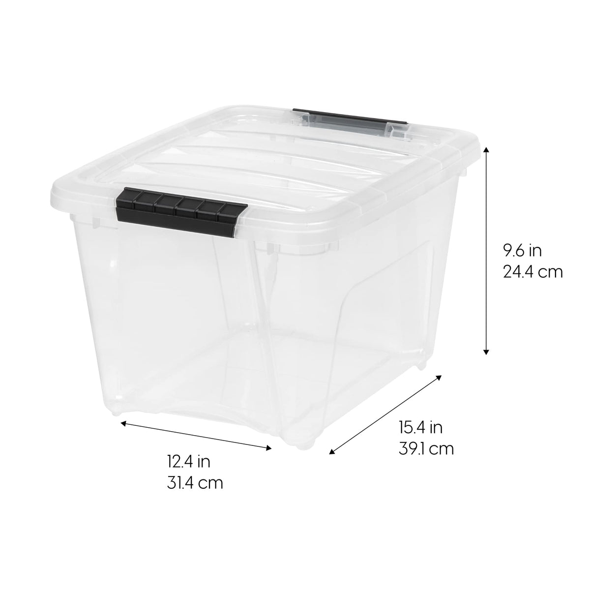 4 Pack 19 Quart Storage Bins with Lids (4 Count)