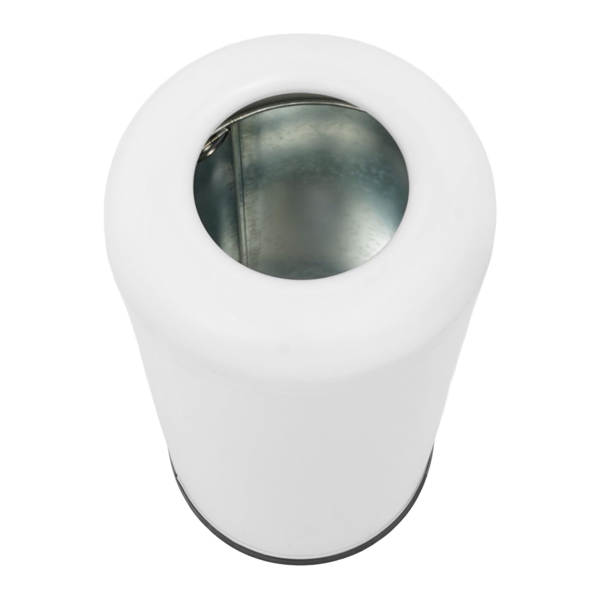 58.6 Liter 15.48 Gallon Commercial Open Top Trash Can White Stainless Steel Trash Can Outdoor Indoor Garbage Enclosure with Lid Inside Barrel