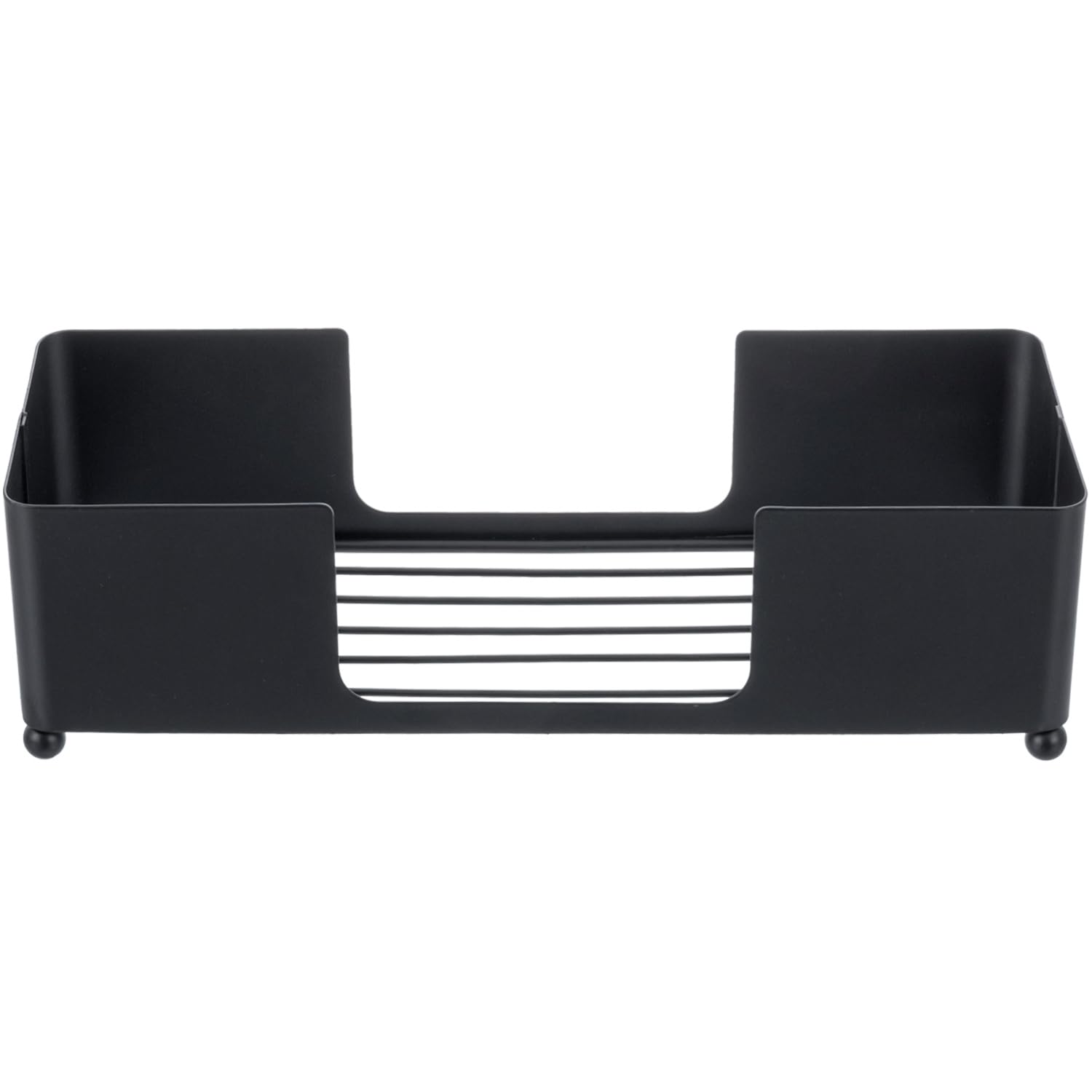 Modern Matte Black Metal Tabletop Commercial Folded Paper Towel Holder