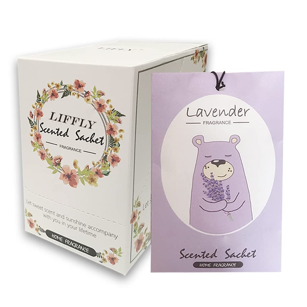 14 Packs Lavender Scented Sachets Bag for Drawer and Closet Gift Box (14 Count)