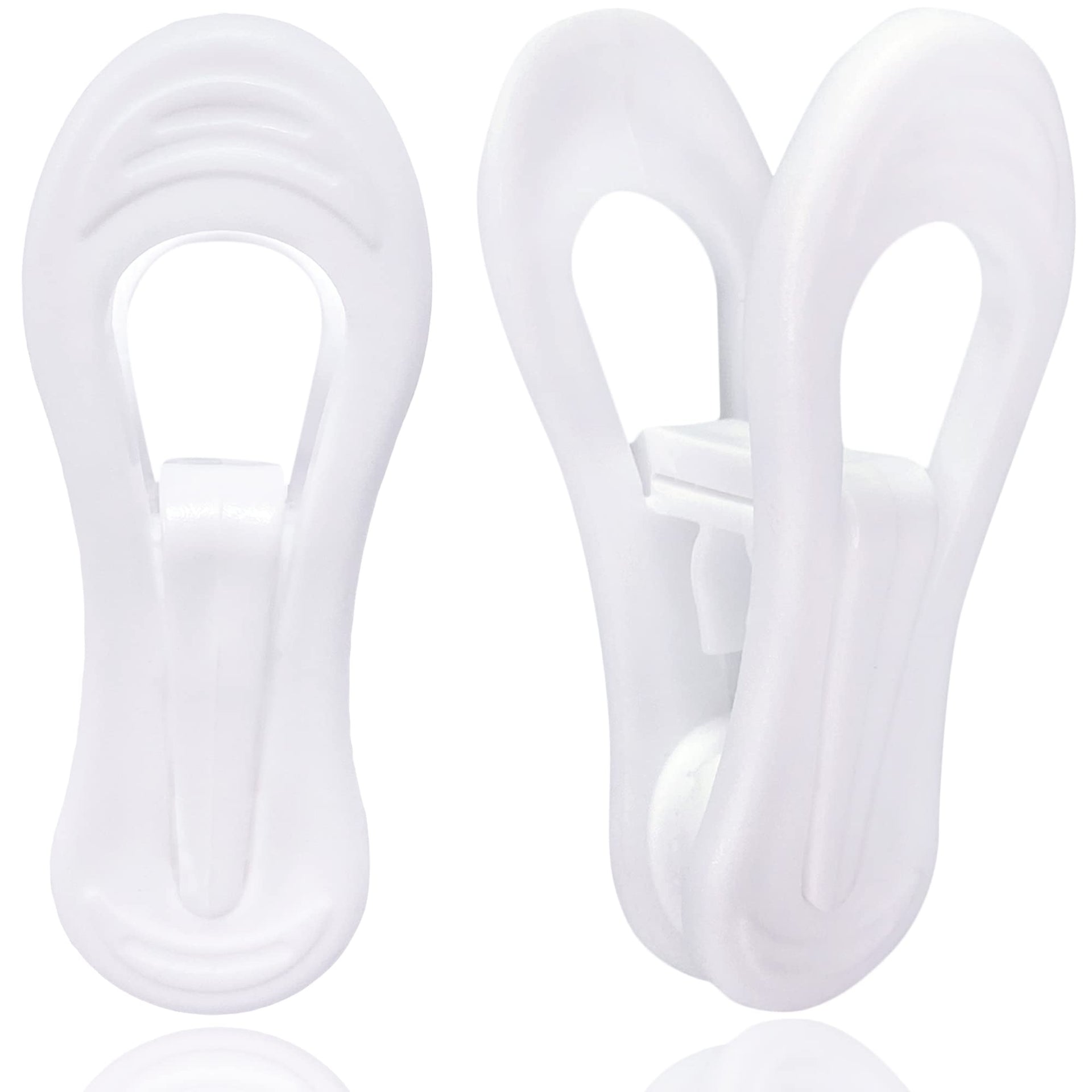 White Hanger Clips 60 Pack