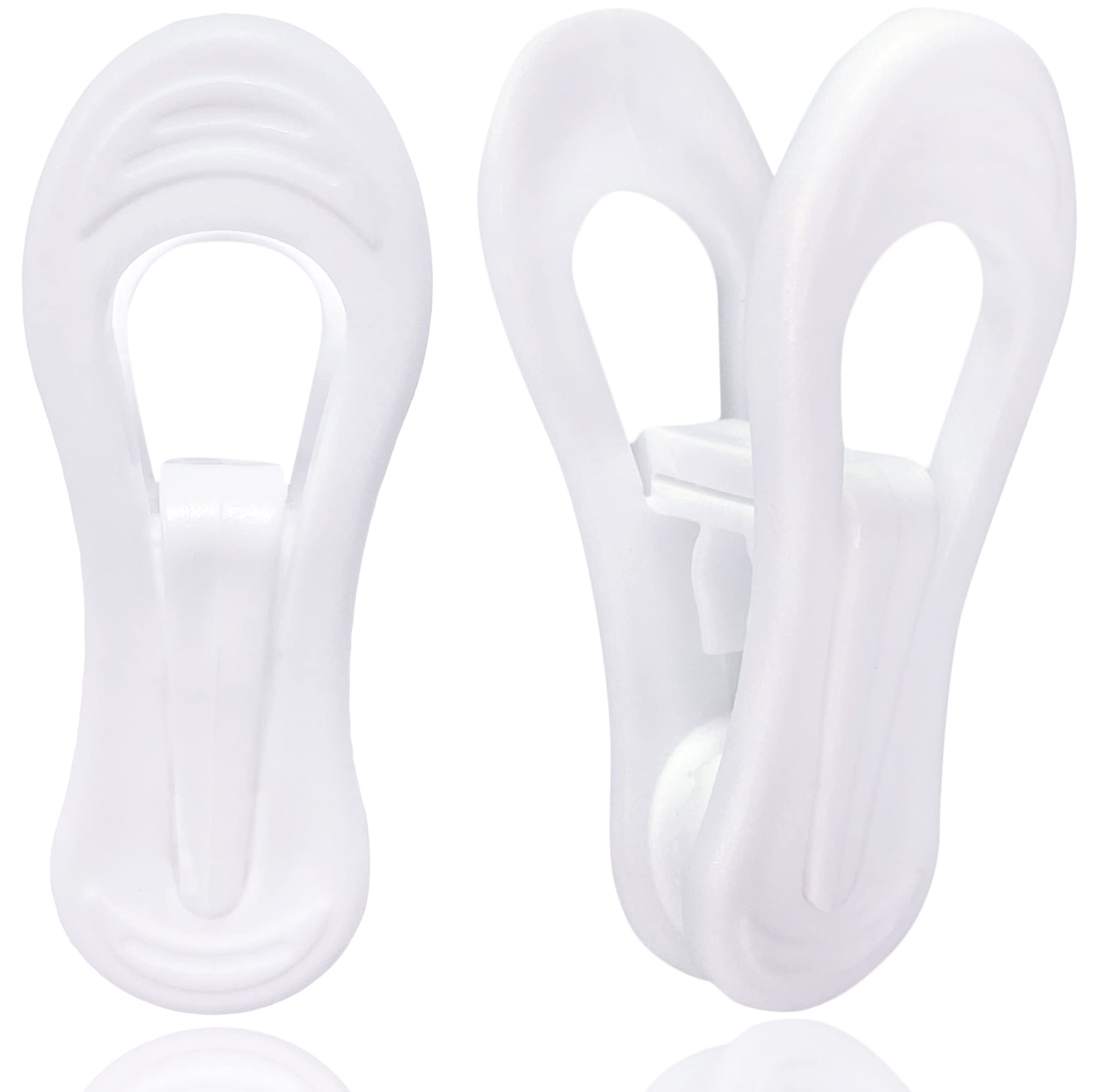 White Hanger Clips 60 Pack